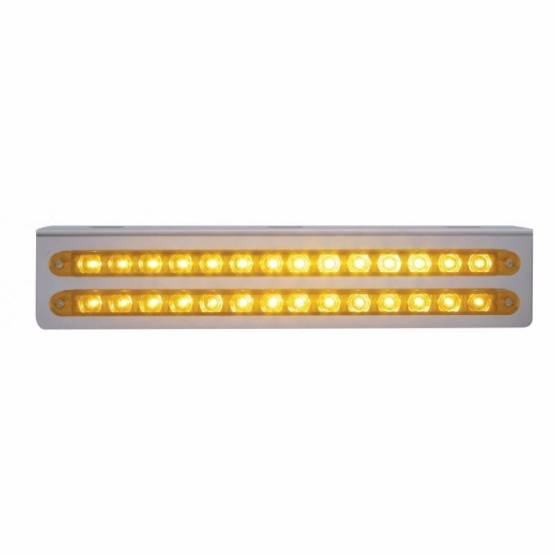 UNITED PACIFIC - UNITED PACIFIC - 20776 - SOPORTE DE LUZ DE ACERO INOXIDABLE DE 12-3/4" CON 2X 14 LED BARRAS DE LUCES DE 12" - LED ÁMBAR/LENTE ÁMBAR