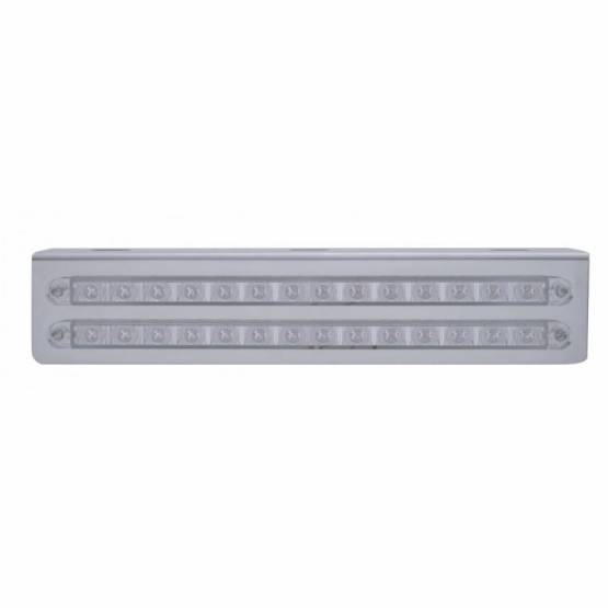 UNITED PACIFIC - UNITED PACIFIC - 20778 - SOPORTE DE LUZ DE ACERO INOXIDABLE DE 12-3/4" CON 2 BARRAS DE LUCES DE 14 LED DE 12" - LED ÁMBAR/LENTE TRANSPARENTE