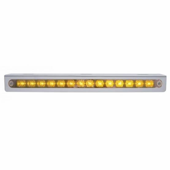 UNITED PACIFIC - UNITED PACIFIC - 20790 - SOPORTE DE LUZ DE ACERO INOXIDABLE DE 12-3/4" CON 14 LED BARRA DE LUCES DE 12" - LED ÁMBAR/LENTE CROMADA