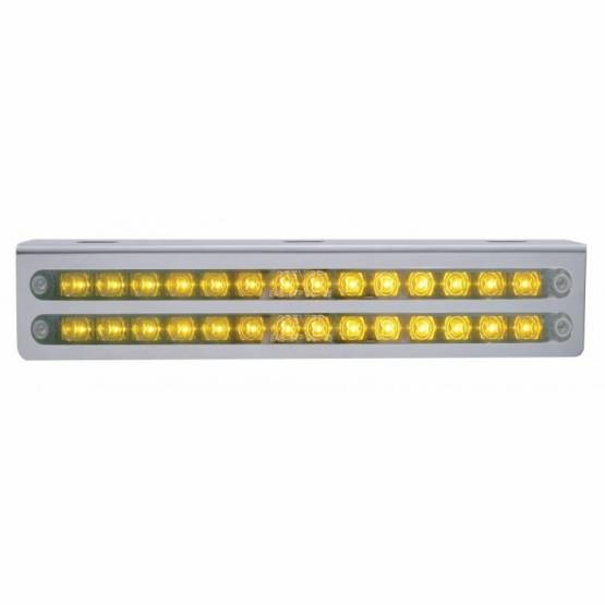 UNITED PACIFIC - UNITED PACIFIC - 20792 - SOPORTE DE LUZ DE ACERO INOXIDABLE DE 12-3/4" CON 2 BARRAS DE LUCES DE 14 LED DE 12" - LED ÁMBAR/LENTE CROMADA