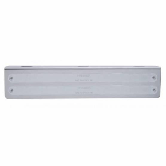 UNITED PACIFIC - UNITED PACIFIC - 20793 - SOPORTE DE LUZ DE ACERO INOXIDABLE DE 12-3/4" CON 2 BARRAS DE LUCES DE 14 LED DE 12" - LED ROJO/LENTE CROMADA