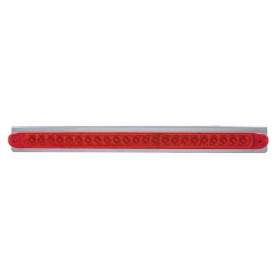 UNITED PACIFIC - UNITED PACIFIC - 20856 - SOPORTE DE LUZ REFLECTOR DE ACERO INOXIDABLE DE 17-5/16" CON 23 LED BARRA DE LUCES REFLECTORA DE 17-1/4" - LED ROJO/LENTE ROJA
