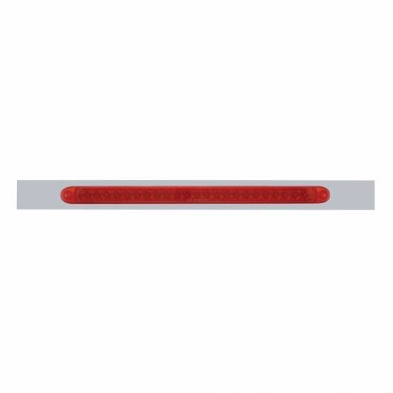 UNITED PACIFIC - UNITED PACIFIC - 20866 - PLACA DE GUARDABARROS SUPERIOR CROMADA CON BARRA DE LUCES REFLECTORAS DE 23 LED DE 17" - LED ROJO/LEENTE ROJA (CADA UNO)