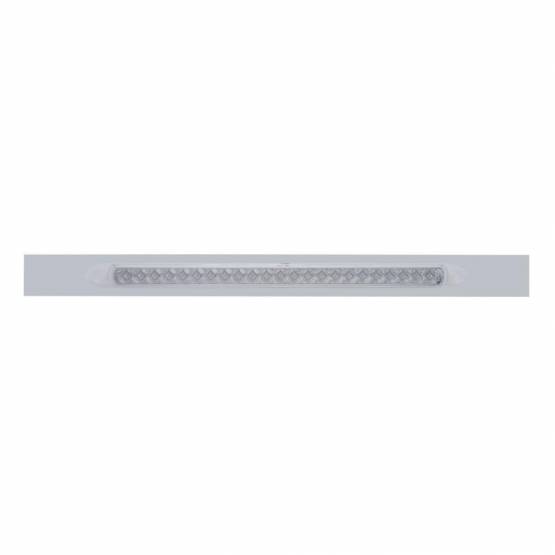 UNITED PACIFIC - UNITED PACIFIC - 20868 - PLACA DE GUARDABARROS SUPERIOR CROMADA CON BARRA DE LUCES REFLECTORAS DE 23 LED DE 17" - LED ROJO/LEENTE TRANSPARENTE (CADA UNO)