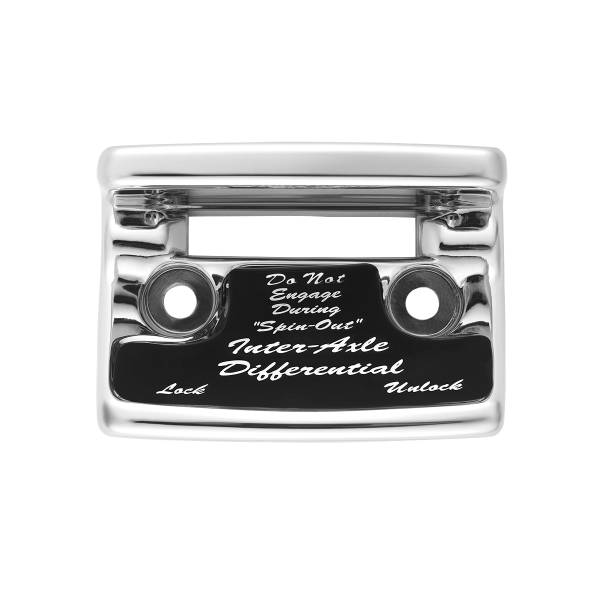 UNITED PACIFIC - UNITED PACIFIC - 21012 - PROTECCIÓN DEL INTERRUPTOR DEL DIFERENCIAL/EJE DE PLÁSTICO CROMADO CON ETIQUETA BRILLANTE PARA FREIGHTLINER CLASSIC-NEGRO 1990-2010
