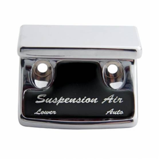 UNITED PACIFIC - UNITED PACIFIC - 21028 - PROTECCIÓN DEL INTERRUPTOR DE AIRE DE SUSPENSIÓN DE PLÁSTICO CROMADO CON ETIQUETA BRILLANTE PARA FREIGHTLINER CLASSIC-NEGRO 1990-2010