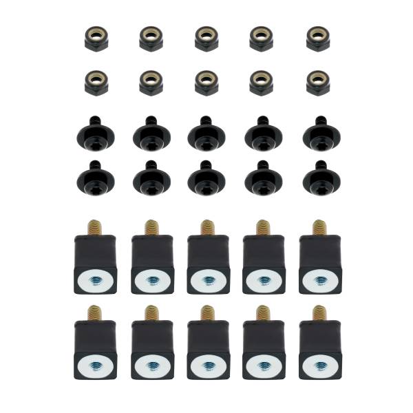 UNITED PACIFIC - UNITED PACIFIC - 21039B - JUEGO DE TORNILLOS DE REJILLA NEGRA PARA VOLVO VNL 2003-2017 (A GRANEL)