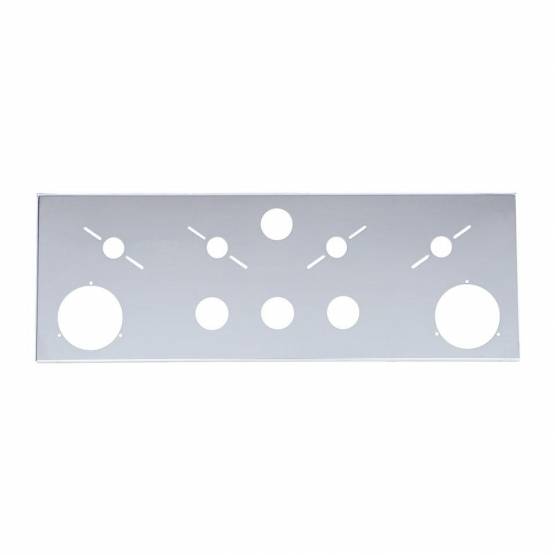UNITED PACIFIC - UNITED PACIFIC - 21630 - PANEL DE LUZ CENTRAL TRASERA DE ACERO INOXIDABLE CON 2 CORTES DE LUZ DE 4" Y 4 CORTES DE LUZ DE 2" Y 4 CORTES UNIVERSALES