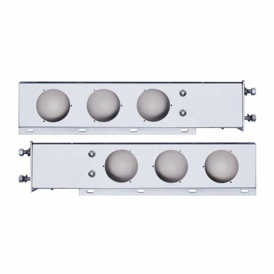 UNITED PACIFIC - UNITED PACIFIC - 22237 - BARRA DE LUCES CON RESORTE DE ACERO INOXIDABLE DE LUJO CON PATRÓN DE PERNOS DE 3-3/4" CON CORTES DE LUCES DE 6X 4" (PAR)
