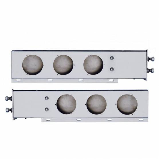 UNITED PACIFIC - UNITED PACIFIC - 22301 - BARRA DE LUCES CON RESORTE DE ACERO INOXIDABLE 430 CON PATRÓN DE PERNOS DE 2-1/2" CON TRES CORTES DE LUCES DE 4" (PAR)