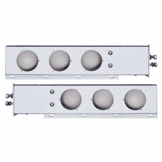 UNITED PACIFIC - UNITED PACIFIC - 22302 - BARRA DE LUCES CON RESORTE DE ACERO INOXIDABLE 430 CON PATRÓN DE PERNOS DE 2" CON TRES CORTES DE LUCES DE 4" (PAR)