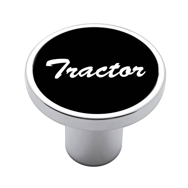 UNITED PACIFIC - UNITED PACIFIC - 23010 - PERILLA DE VÁLVULA DE AIRE DE ALUMINIO CON PEGATINA DE ESCRITURA DE TRACTOR - PEGATINA NEGRA
