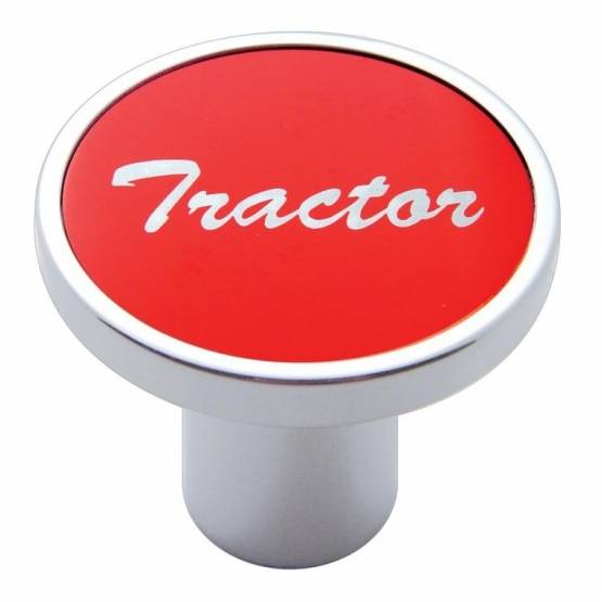UNITED PACIFIC - UNITED PACIFIC - 23013 - PERILLA DE VÁLVULA DE AIRE DE ALUMINIO CON PEGATINA DE ESCRITURA DE TRACTOR - PEGATINA ROJA