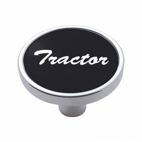 UNITED PACIFIC - UNITED PACIFIC - 23264 - POMO DE LA VÁLVULA DE AIRE CORTA DEL TRACTOR - PEGATINA DE ALUMINIO NEGRO