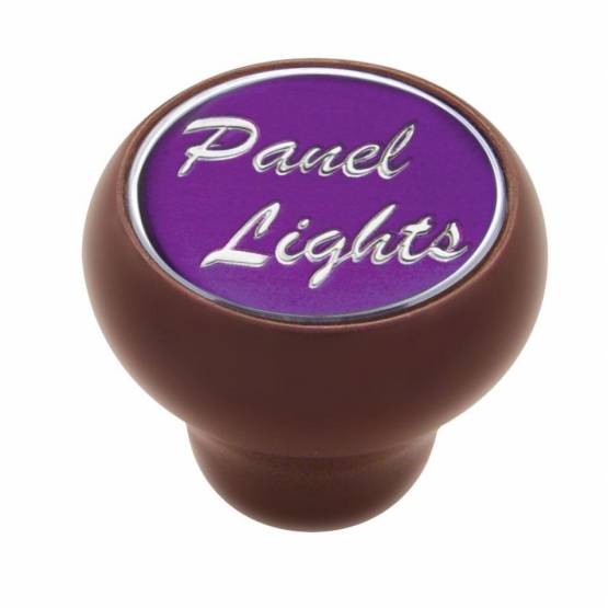 UNITED PACIFIC - UNITED PACIFIC - 23545 - PANEL DE LUCES PERILLA DEL TABLERO DE LUJO DE MADERA - ETIQUETA PÚRPURA BRILLANTE