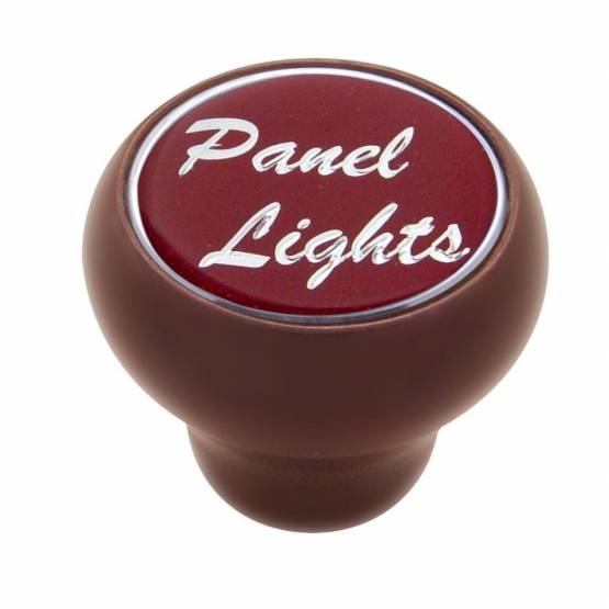 UNITED PACIFIC - UNITED PACIFIC - 23546 - PANEL DE LUCES PERILLA DEL TABLERO DE LUJO DE MADERA - ETIQUETA ROJA BRILLANTE