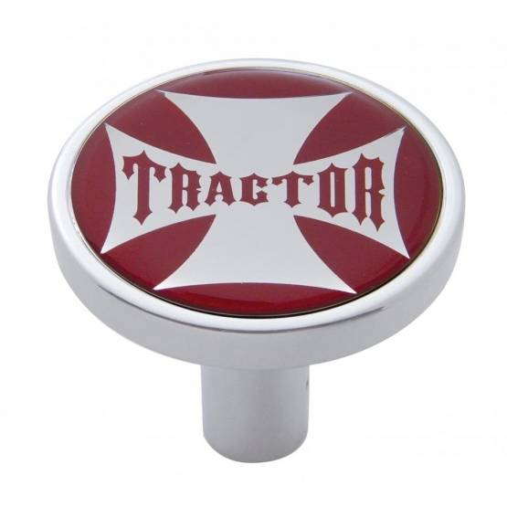 UNITED PACIFIC - UNITED PACIFIC - 23673 - POMO DE LA VÁLVULA DE AIRE LARGA DEL TRACTOR - PEGATINA DE LA CRUZ DE MALTA ROJA