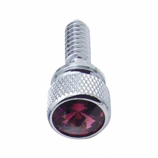 UNITED PACIFIC - UNITED PACIFIC - 23805 - TORNILLO DE CABEZA MOLETADA DE 1/4"-20 PARA PETERBILT - CRISTAL PÚRPURA (PAQUETE DE 14)