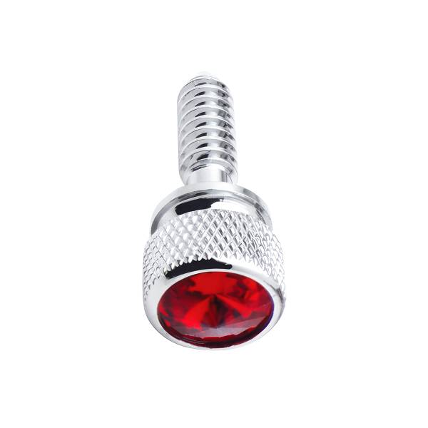 UNITED PACIFIC - UNITED PACIFIC - 23806 - TORNILLO DE CABEZA MOLETADA DE 1/4"-20 PARA PETERBILT - CRISTAL ROJO (PAQUETE DE 14)