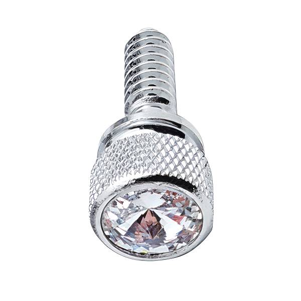 UNITED PACIFIC - UNITED PACIFIC - 23807 - TORNILLO DE CABEZA MOLETADA DE 1/4"-20 PARA PETERBILT - CRISTAL TRANSPARENTE (PAQUETE DE 14)