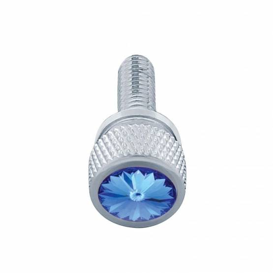 UNITED PACIFIC - UNITED PACIFIC - 23809 - TORNILLO DE TABLERO CORTO DE 3/4" M6-1.0 PARA KENWORTH - CRISTAL AZUL (PAQUETE DE 12)