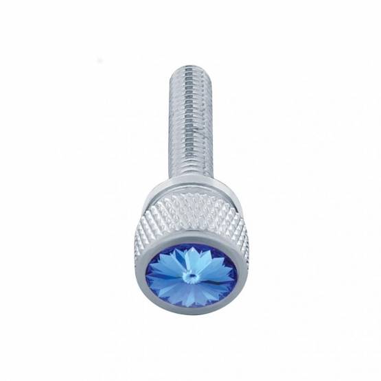 UNITED PACIFIC - UNITED PACIFIC - 23816B - TORNILLO DE TABLERO M6 DE 1-3/16" DE LARGO CON CRISTAL PARA KENWORTH - CRISTAL AZUL (A GRANEL)
