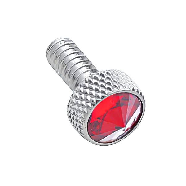 UNITED PACIFIC - UNITED PACIFIC - 23836 - TORNILLO DASH PEQUEÑO CON CRISTAL ROJO PARA PETERBILT (PACK DE 2)