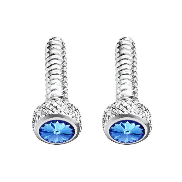 UNITED PACIFIC - UNITED PACIFIC - 23839 - TORNILLO DE SALPICADERO CORTO CROMADO PARA FREIGHTLINER CON CRISTAL AZUL (PACK DE 2)