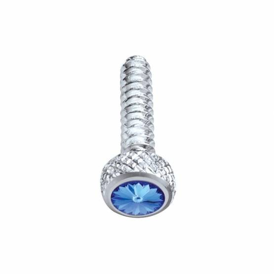 UNITED PACIFIC - UNITED PACIFIC - 23839B - TORNILLO DE SALPICADERO CORTO CROMADO PARA FREIGHTLINER CON CRISTAL AZUL (GRANEL)