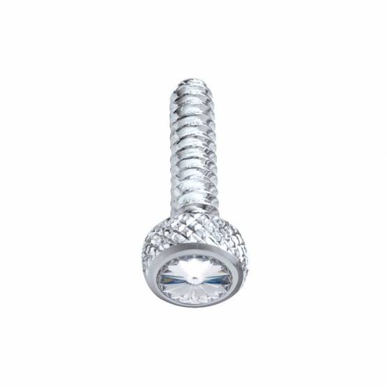 UNITED PACIFIC - UNITED PACIFIC - 23840 - TORNILLO DE TABLERO CORTO CROMADO PARA FREIGHTLINER CON CRISTAL TRANSPARENTE (PACK DE 2)