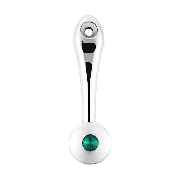 UNITED PACIFIC - UNITED PACIFIC - 24018 - MANIVELA DE VENTANA CROMADA FUNDIDA A PRESIÓN CON ADAPTADOR DE 16 ESTRIAS DE 7/16” DE DIÁMETRO EXTERIOR - CRISTAL VERDE
