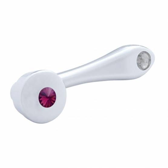 UNITED PACIFIC - UNITED PACIFIC - 24019 - MANIVELA DE VENTANA CROMADA FUNDIDA A PRESIÓN CON ADAPTADOR DE 16 ESTRIAS DE 7/16” DE DIÁMETRO EXTERIOR - CRISTAL PÚRPURA