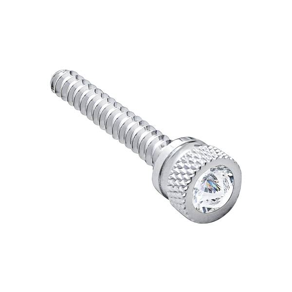 UNITED PACIFIC - UNITED PACIFIC - 24053 - TORNILLO DE TABLERO LARGO CROMADO CON CRISTAL TRANSPARENTE PARA FREIGHTLINER (PACK DE 2)