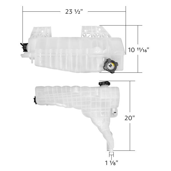 UNITED PACIFIC - UNITED PACIFIC - 26000 - DEPÓSITO DE REFRIGERANTE PRESURIZADO Y SENSOR DE NIVEL DE REFRIGERANTE PARA KENWORTH T680 2013-2021