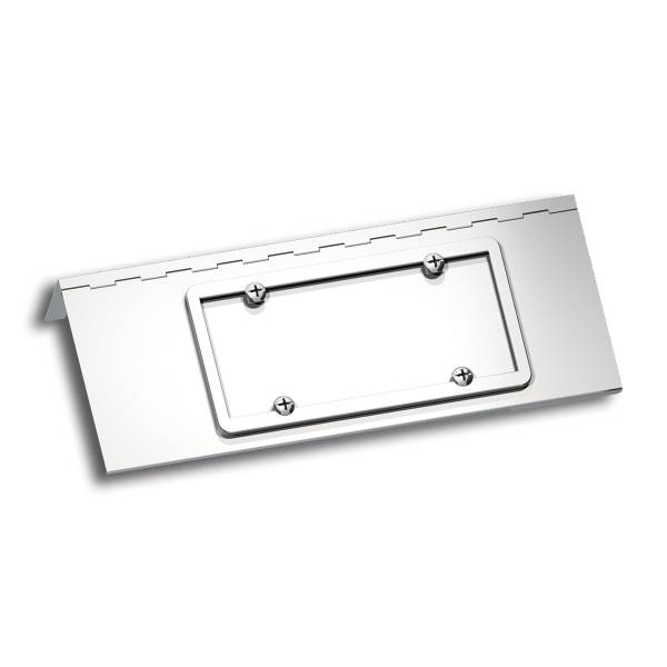 UNITED PACIFIC - UNITED PACIFIC - 29132 - MATRÍCULA ÚNICA/PLACA BATIENTE INOX PARA PETERBILT 388 (2008-2015) Y 389 (2008-2023)