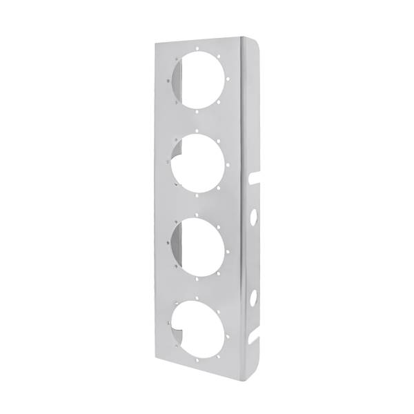 UNITED PACIFIC - UNITED PACIFIC - 30260 - SOPORTE DEL FILTRO DE AIRE FRONTAL DE ACERO INOXIDABLE 430 CON CUATRO CORTE DE LUZ REDONDOS DE 2" (PAR)