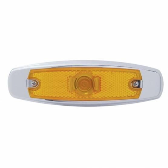 UNITED PACIFIC - UNITED PACIFIC - 30294 - LUZ DE BOMBILLA HALÓGENA SIMPLE (LIQUIDACIÓN/MARCADOR) CON BISEL DE ACERO INOXIDABLE - LENTE ÁMBAR