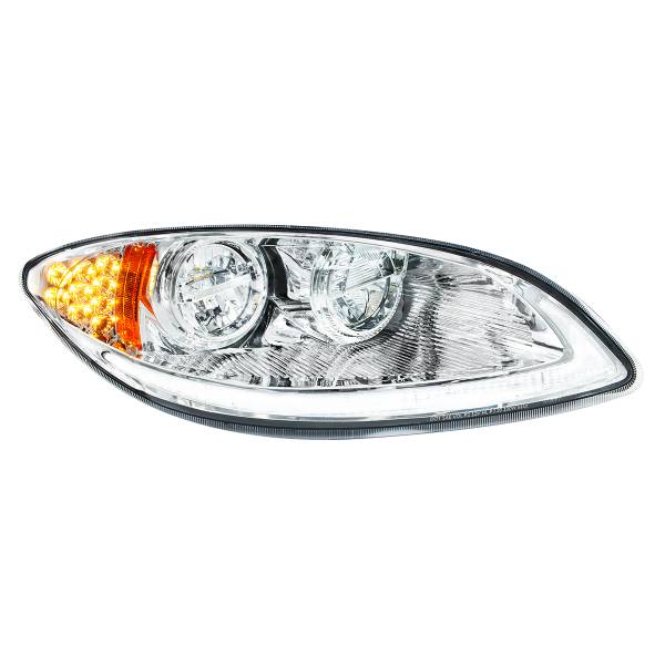 UNITED PACIFIC - UNITED PACIFIC - 31031 - FARO LED CROMADO CON BARRA DE LUCES LED Y SEÑAL DE GIRO PARA PASAJERO INTERNACIONAL PROSTAR 2006-2017