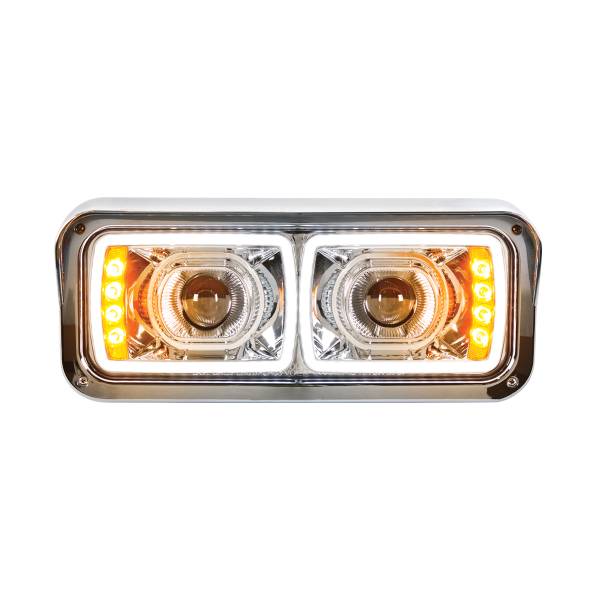 UNITED PACIFIC - UNITED PACIFIC - 31154 - FARO DE PROYECCIÓN LED "CROMADO" DE ALTA POTENCIA CON BARRA DE LUCES DE GIRO Y POSICIÓN LED - CONDUCTOR