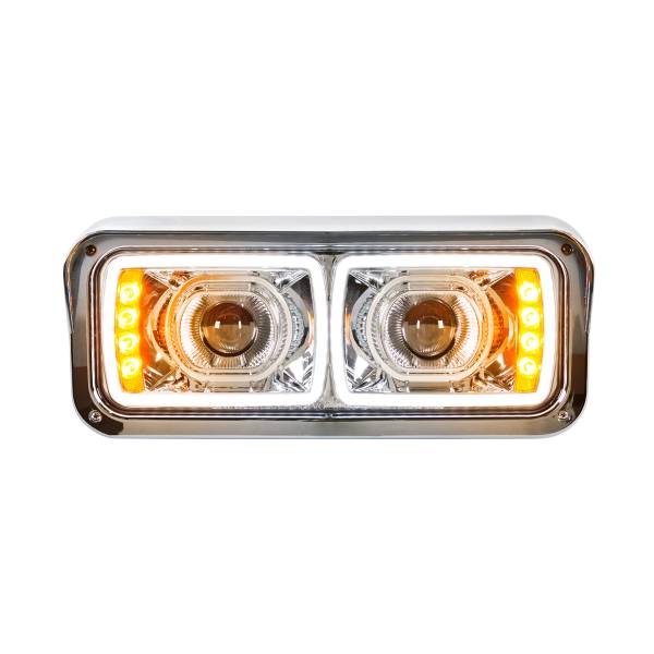 UNITED PACIFIC - UNITED PACIFIC - 31155 - FARO DE PROYECCIÓN LED "CROMADO" DE ALTA POTENCIA CON BARRA DE LUCES DE GIRO Y POSICIÓN LED - PASAJERO