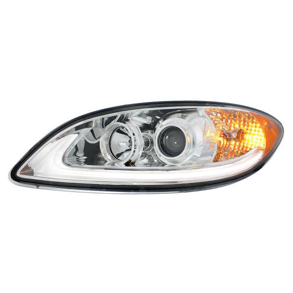 UNITED PACIFIC - UNITED PACIFIC - 31179 - FARO DE PROYECCIÓN CROMADO CON BARRA DE LUCES LED PARA PROSTAR INTERNACIONAL 2006-2017 - CONDUCTOR
