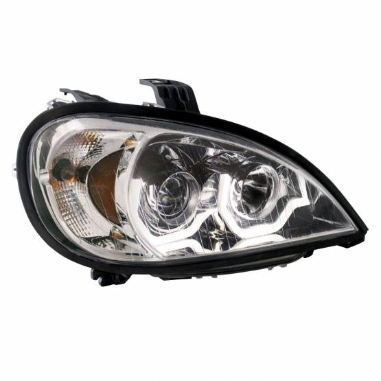 UNITED PACIFIC - UNITED PACIFIC - 31257 - FARO DE PROYECCIÓN CROMADO CON LUZ DE POSICIÓN LED PARA FREIGHTLINER COLUMBIA 2001-2020 - PASAJERO