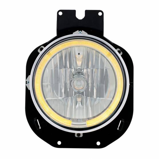 UNITED PACIFIC - UNITED PACIFIC - 31281 - FARO DE CRISTAL CON ANILLO DE HALO LED ÁMBAR PARA FREIGHTLINER CENTURY 1996-2005