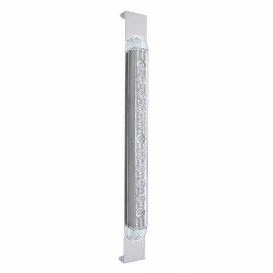 UNITED PACIFIC - UNITED PACIFIC - 31474 - SOPORTE PARA ESPEJO CON BARRA DE LUCES DE 11 LED DE 17" - LED ÁMBAR/LENTE TRANSPARENTE
