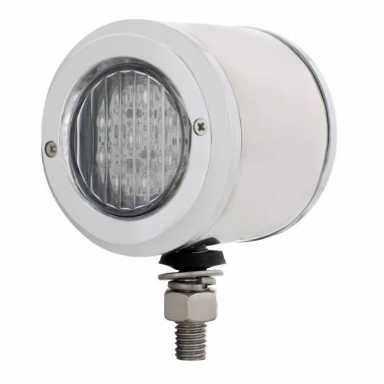UNITED PACIFIC - UNITED PACIFIC - 31802 - LUZ DE DOBLE CARA SS DE 2" CON 9 LUCES Y BISELES LED DE 2" - LED ÁMBAR Y ROJO/LENTE TRANSPARENTE