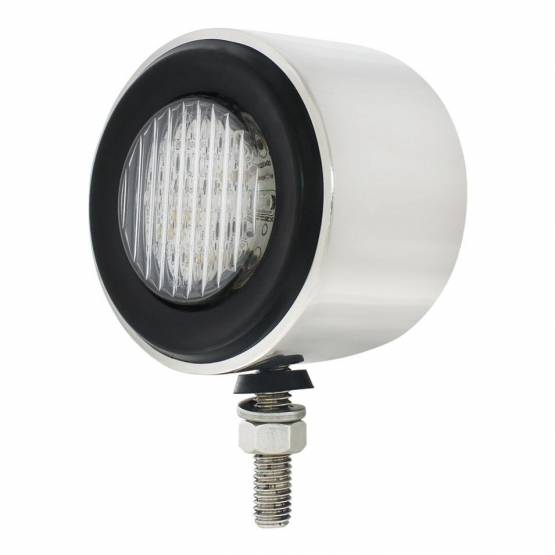 UNITED PACIFIC - UNITED PACIFIC - 31815 - LUZ INOXIDABLE DE DOBLE CARA DE 2-1/2" CON LUCES LED Y OJALES - LED ÁMBAR Y ROJO/LENTE TRANSPARENTE