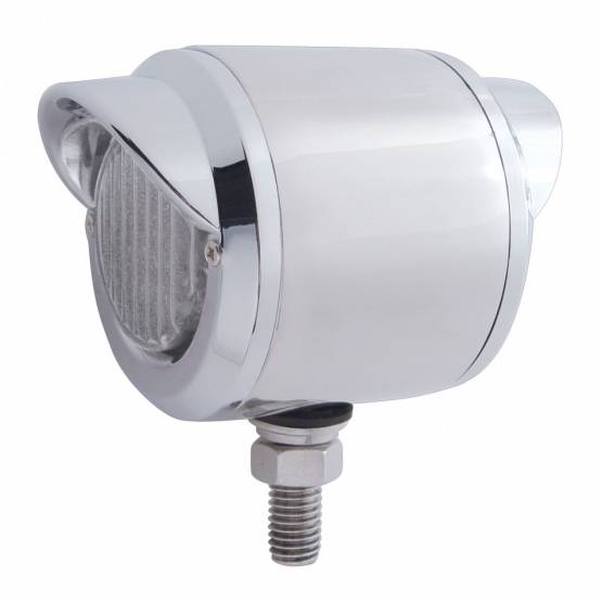UNITED PACIFIC - UNITED PACIFIC - 31817 - LUZ INOXIDABLE DE DOBLE CARA DE 2-1/2" CON LUCES LED Y VISORES - LED ÁMBAR Y ROJO/LENTE TRANSPARENTE