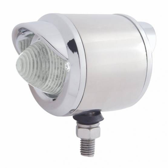 UNITED PACIFIC - UNITED PACIFIC - 31821 - LUCES LED DE COLMENA DE DOBLE CARA INOXIDABLE DE 2-1/2" CON VISERA - LED ÁMBAR Y ROJO/LENTE TRANSPARENTE