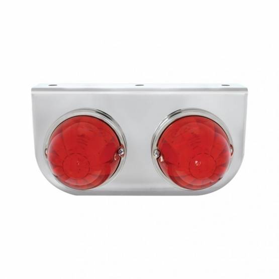 UNITED PACIFIC - UNITED PACIFIC - 32323 - SOPORTE DE LUZ INOXIDABLE CON 2X 17 LUCES LED SANDÍA - LED ROJO/LENTE ROJA