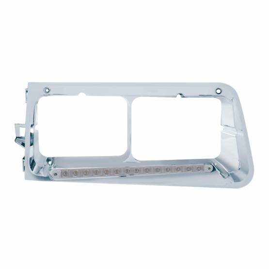 UNITED PACIFIC - UNITED PACIFIC - 32363 - BISEL DE FARO DE 14 LED PARA FREIGHTLINER FLD 1989-2009 - CONDUCTOR - LED ÁMBAR/LENTE TRANSPARENTE